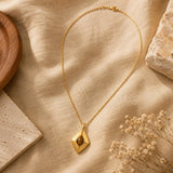 14K Gold Plated Bohemian Teardrop Pendant Necklace for Women