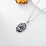 Sterling Silver Amulet Compass Necklace Pendant Necklace