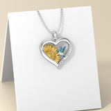 Sterling Silver Heart Bee Dragonfly Butterfly Hummingbird Sunflower Animal Pendant Necklace  Gifts for Christmas