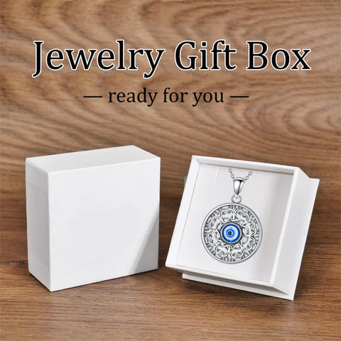 Sterling Silver  Evil Eye Protection Pendant Necklace