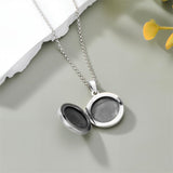 Sterling Silver Butterfly Photo Locket Necklace