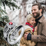 Sterling Silver Cubic Zirconia Rose Adjustable Spoon Ring