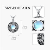 Sterling Silver Vintage Moonstone Flower Photo Locket Necklace