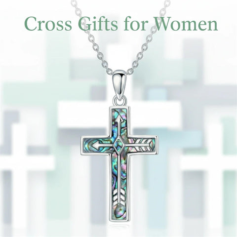 Sterling Silver Cross Pendant Necklace for Women Southwestern Cross Jewelry Gifts