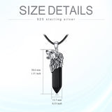 Sterling Silver Viking Dragon Eagle Wolf Animal Pendant Necklace for Men