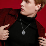 Evil Eye Necklace 925 Sterling Silver I Love You 100 Languages Necklace Evil Eye Pendant Jewelry Gifts for Women Men
