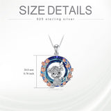 Highland Cow Gifts 925 Sterling Silver Birthflower Necklace Highland Cow Butterfly Jewelry for Women Valentine'S Day Christmas Birthday Gift