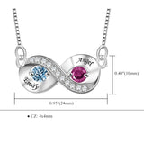 14K Gold 2  Simulated Birthstone Personalized Engraved Pendant Necklace for Women