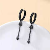 Sterling Silver Feather Arrowhead Axe Hoop Earrings