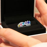 Copper Sterling Silver Personalized 1-6 Simulated Birthstones  Infinity Family Ring for Women