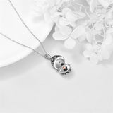 Fox/Bunny/Penguin Necklace Sterling Silver Easter Egg Necklace Fox Pendant Animal Jewelry Gifts for Women Girls Birthday Graduation Gift