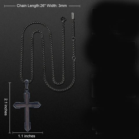 14K Gold Plated Wooden Cross Necklace  Christian Jewelry Gifts for Men
