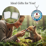 Sterling Silver Blue Crystal  Tree of Life Raccoon Bunny Cat Corgi  Pendant  Necklace  Anniversary Birthday Gifts