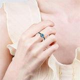 Sterling Silver Round Personalized Birthstone Engraved Class Ring for Women
