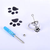 Sterling Silver Forever in My Heart Cremation Urn Ring Hold Loved Pet Dog Ashes Memorial Jewelry
