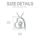 Sterling Silver Cubic Zirconia Hippo Pendant Necklace