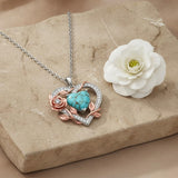 Sterling Silver Teardrop Gemstone Rose Butterfly Infinity Heart Necklace for Women