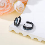 Sterling Silver Cross Celtic Knot Turquoise Hoop Earring for Men