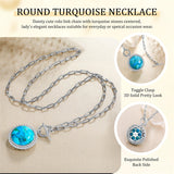 Sterling SilverTurquoise Red Coral Lapis Lazuli Malachite Paperclip Chain Necklace