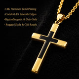 Cross Pendant Necklace  14K Gold Plated Christian Faith Jewelry