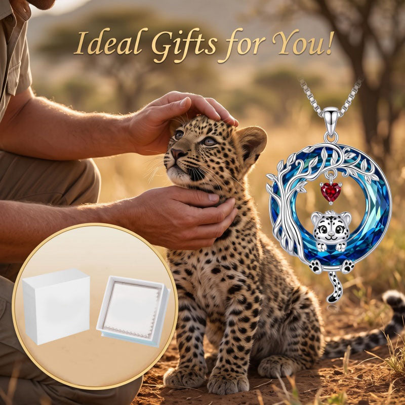 Sterling Silver Blue Crystal  Tree of Life Raccoon Bunny Cat Corgi  Pendant  Necklace  Anniversary Birthday Gifts