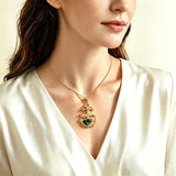 14K Gold Plated Heart Birthstone Anchor Necklace Engraved with Hope Faith Love