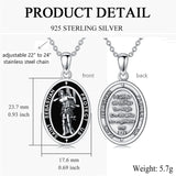 Sterling Silver Saint Christopher St Michael Saint Sebastian Amulet Pendant Necklace