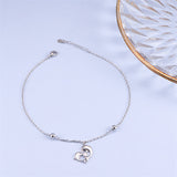Dolphin Anklet  S925 Sterling Silver Adjustable Foot Chain Ankle Bracelet Anklets Jewelry