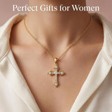 14K Gold Plated Cross Necklaces for Women Faith Jewelry for  Anniversary Christmas Birthday Mother's Day