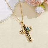 14K Gold Plated Wooden Pendant Necklace Beliefs jewelry