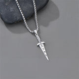 Sterling Silver Viking Dagger Pendant Necklace