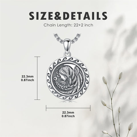 Sterling Silver 12 Zodiac Astrology Horoscope Pendant Necklace