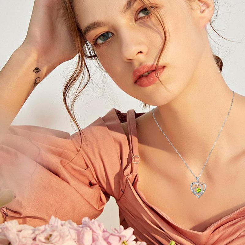 14K Gold Plated  Birthstone Rose Flower Necklaces for Women