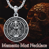 Sterling Silver Personalized Photo Memento Mori Pendant Skull Pendant Necklace