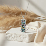 Sterling Silver Abalone Shell Bar Cardinal Bee Butterfly Hummingbird Dragonfly Phoenix Pendant Necklace for Women