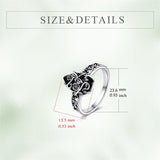 Sterling Silver Vintage Cat Butterfly Dragonfly Hummingbird Snake Ring for Women