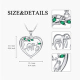 Sterling Silver Raccoon Dolphin Sea Otter Wolf Sloth Mother Daughter Pendant Necklace