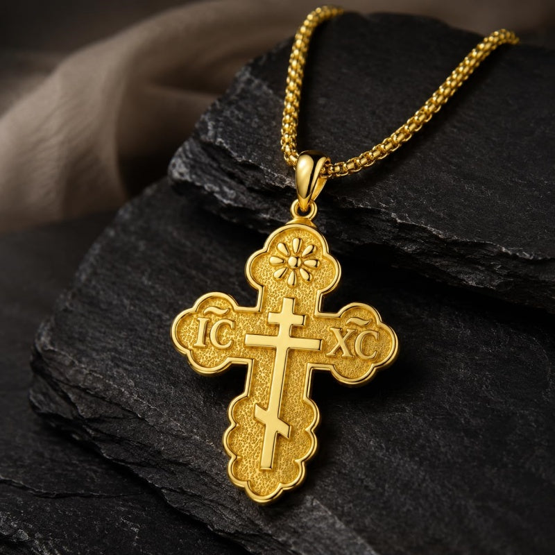 14K Gold Plated Cross Pendant Necklace  Religious Faith Jewelry Gifts for Christmas