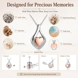 Sterling Silver Personalized Engraved Moss Agate Larimar Moonstone Opal Turquoise Urn Necklace for Ashes