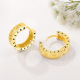 14K Gold Plated  Viking Hoop Earrings