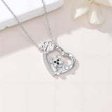 Sterling Silver Paw Print Poodle Corgi French Schnauzer Chihuahua Dachshund Golden Retriever Pug Pendant  Necklace