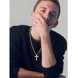14K Gold Plated Soccer Football Basketball Baseball Cross  with Bible Verses Religious Pendant Necklace for Men