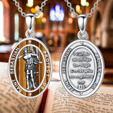Sterling Silver Saint Christopher St Michael Saint Sebastian Amulet Pendant Necklace