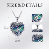 Sterling Silver Tree of Life Heart Shaped Horse Cat Dragonfly Butterfly Hummingbird Pendant Necklace