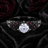 Sterling Silver 10K 14K 18K Gold Custom Engraved Moissanite Engagement Wedding Ring