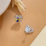 Sterling SilverHockeyBasketball Softball Football Volleyball Pickleball Soccer Baseball Tennis Stud Sport Earrings