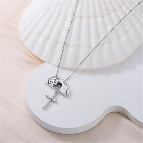 Sterling Silver Amulet Empty Tomb Pendant Necklace