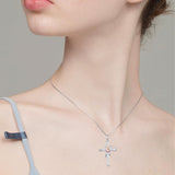 Sterling Silver Cross Necklace with Mustard Seed Faith Jewelry Cross Infinity Heart Necklace Christian Jewelry Gift for Women