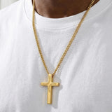 14K Gold Plated Soccer Football Basketball Baseball Cross  with Bible Verses Religious Pendant Necklace for Men