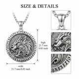 Sterling Silver Peace Sign Coexist Peace Symbol Pirate Tree of Life Thor's Hammer Wolf Raven Viking Series Necklace